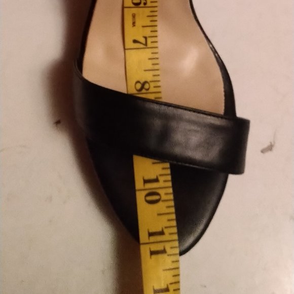 YDN Black Ankle Strap Open Toe High Heels Size 14w - Picture 5 of 8